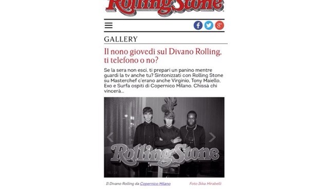 IL DIVANO ROLLING / MASTERCHEF ITALIA