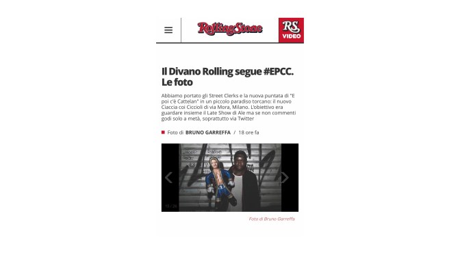 IL DIVANO ROLLING / E POI C’E CATTELAN